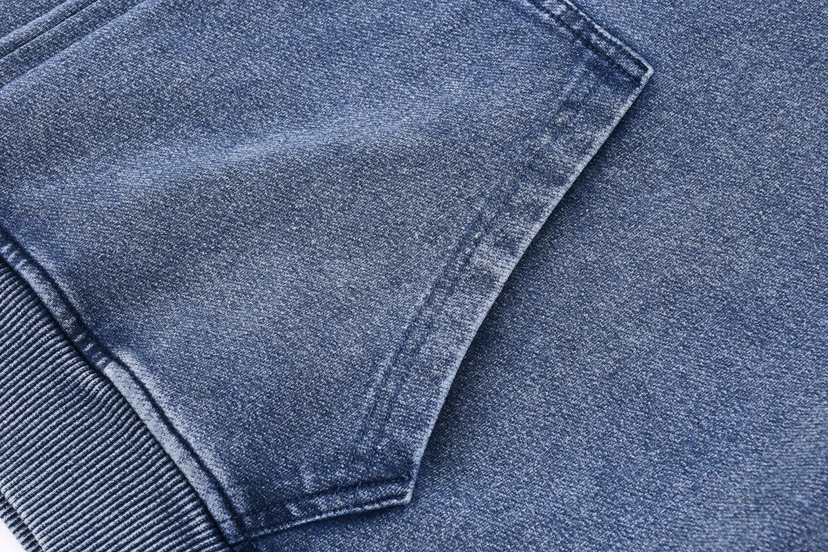 Washed zip hoodie · KB-02 · Light blue · Base garment photograph