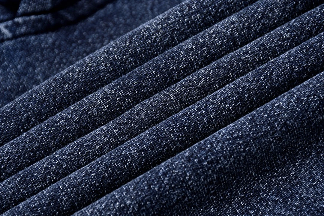 Washed denim pullover hoodie · KB-03 · Sapphire blue · Base garment photograph
