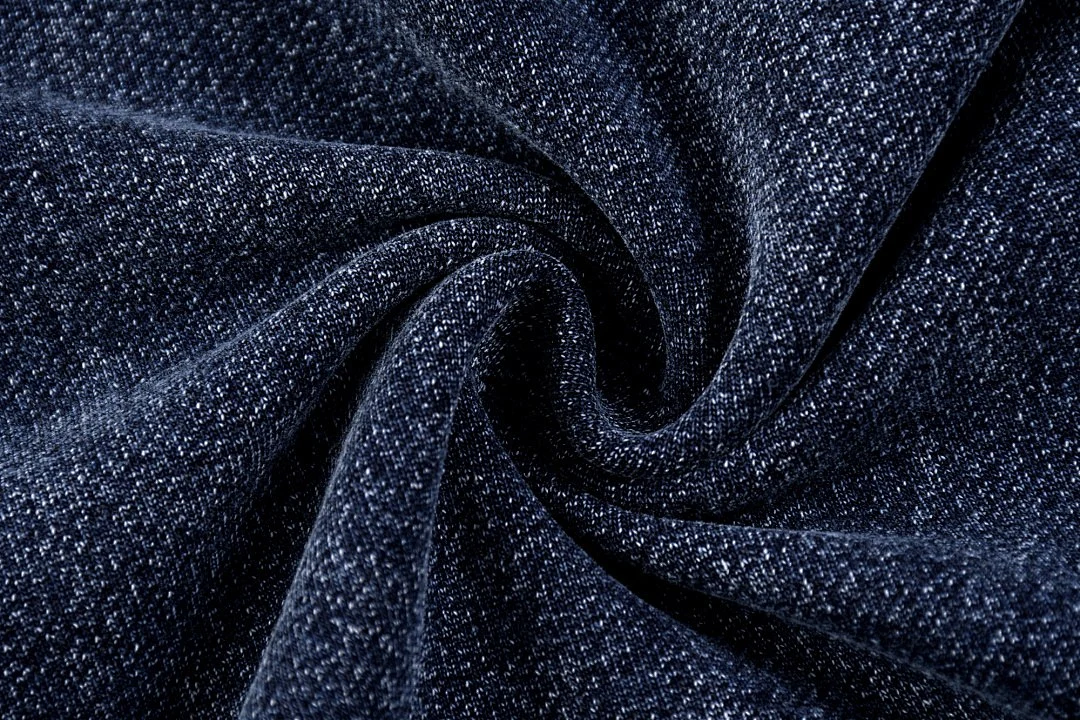 Washed denim pullover hoodie · KB-03 · Sapphire blue · Base garment photograph