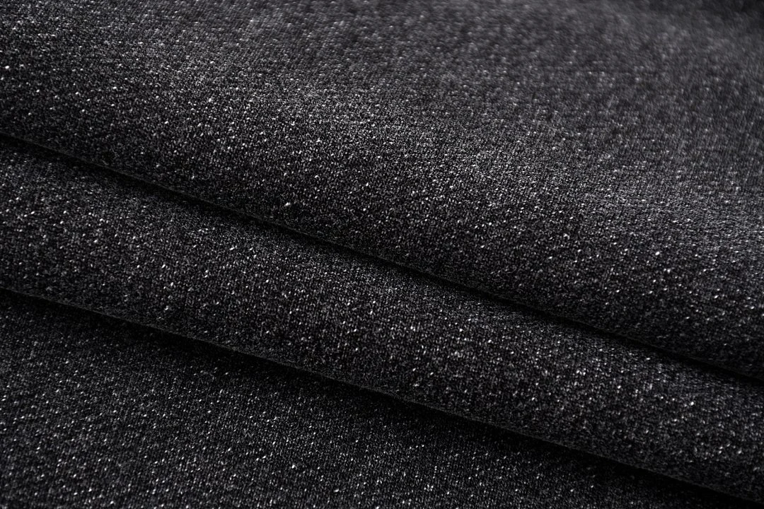 Washed denim drawstring joggers · KB-05 · Black · Base garment photograph