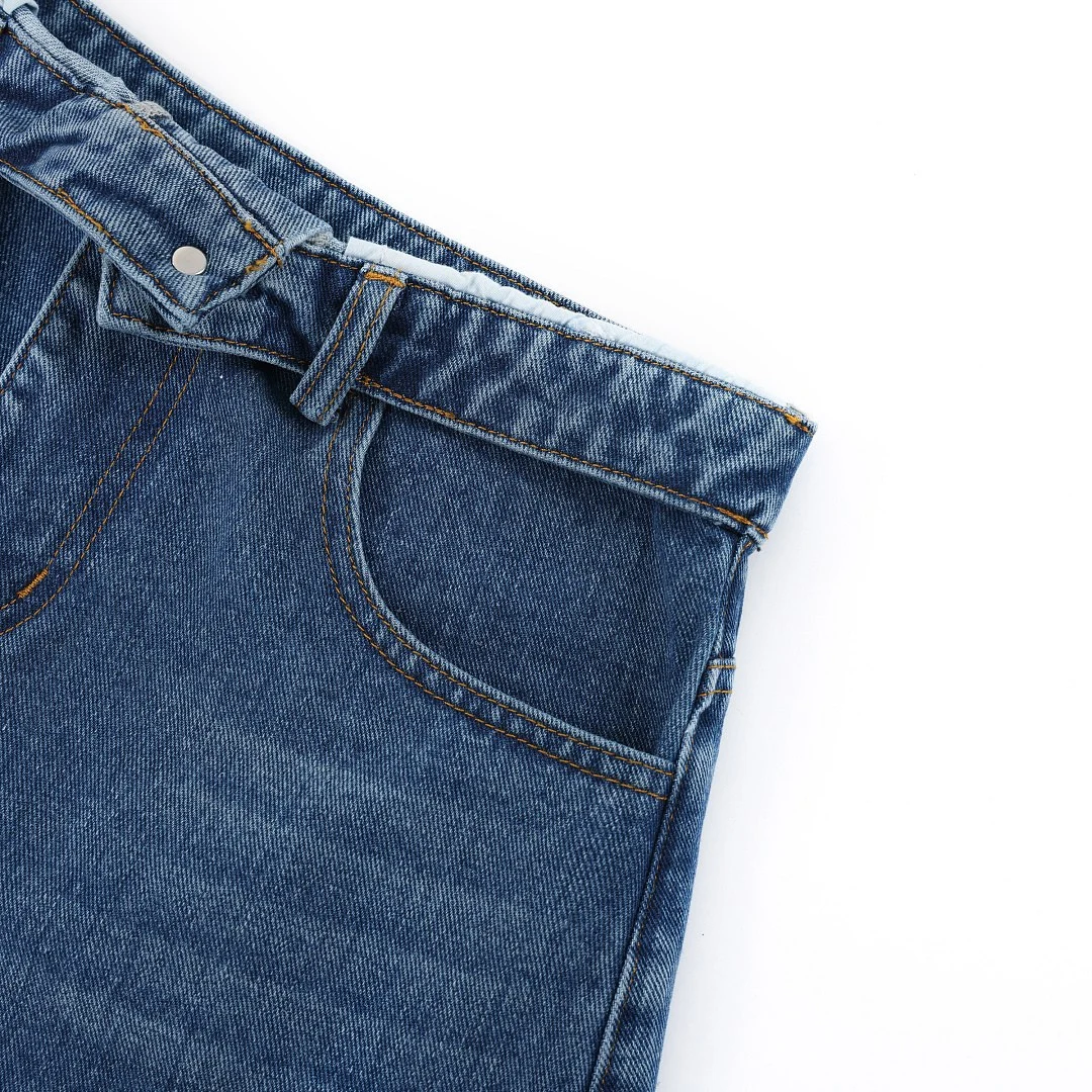 Raw-hem denim shorts · KB-08 · Blue · Base garment photograph