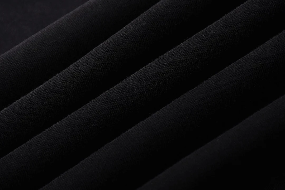 Distressed raw-hem long-sleeve tee · KFGP-303 · Black · Base garment photograph