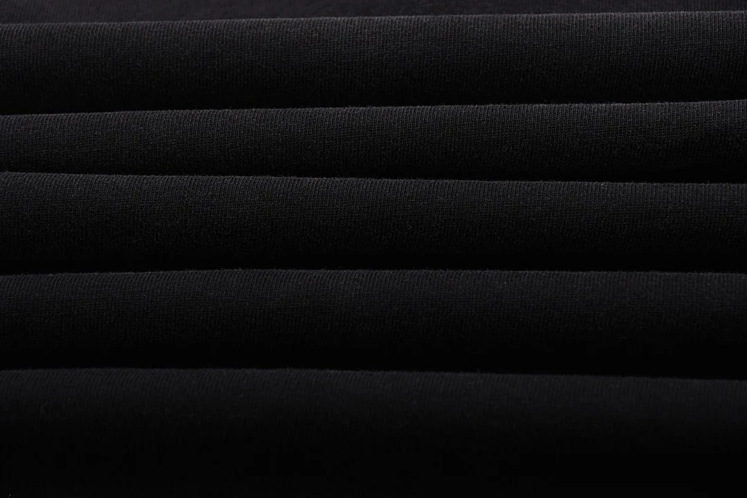 Distressed raw-hem long-sleeve tee · KFGP-303 · Black · Base garment photograph
