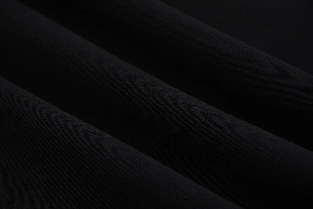 Distressed raw-hem long-sleeve tee · KFGP-303 · Black · Base garment photograph