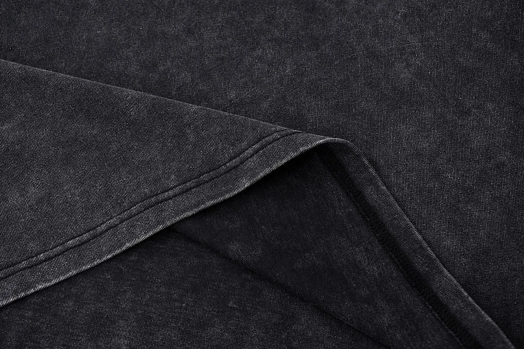 Washed relaxed sleeveless tee · KFMBX-06 · Black · Base garment photograph
