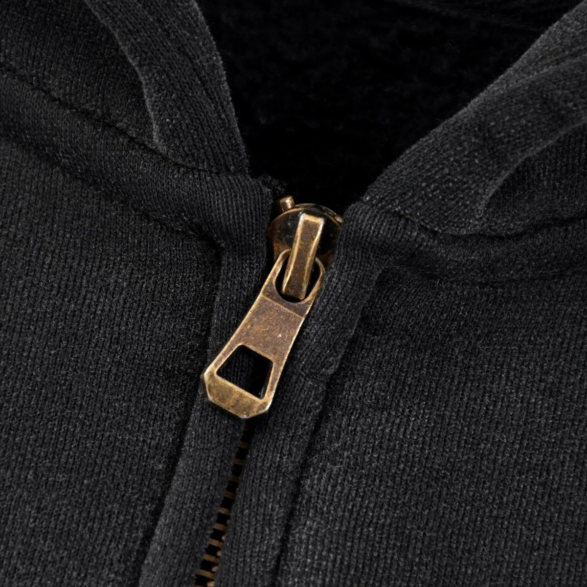 Faded zip hoodie · KFMLW-02 · Black · Base garment photograph
