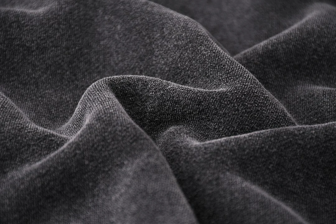 Washed relaxed zip hoodie · KFMLW-03 · Black · Base garment photograph