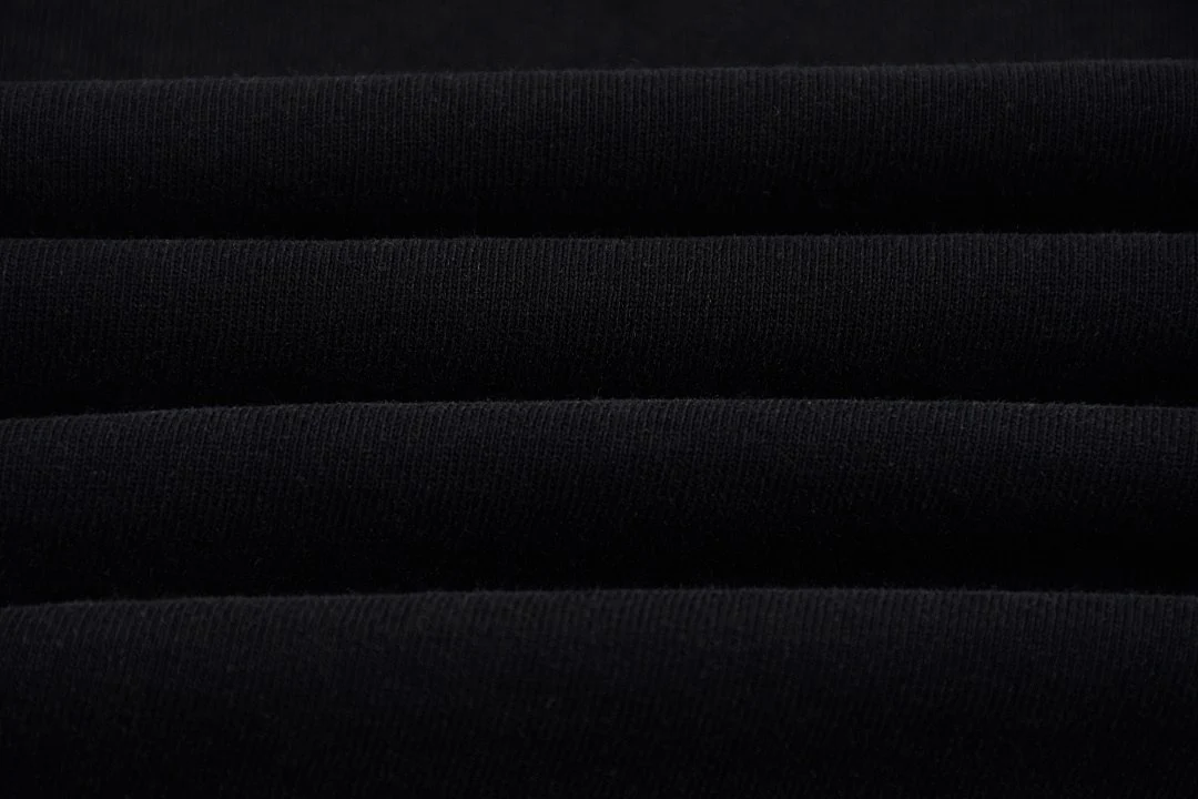 Relaxed distressed crew-neck tee · KFMT-11 · Snow black · Base garment photograph