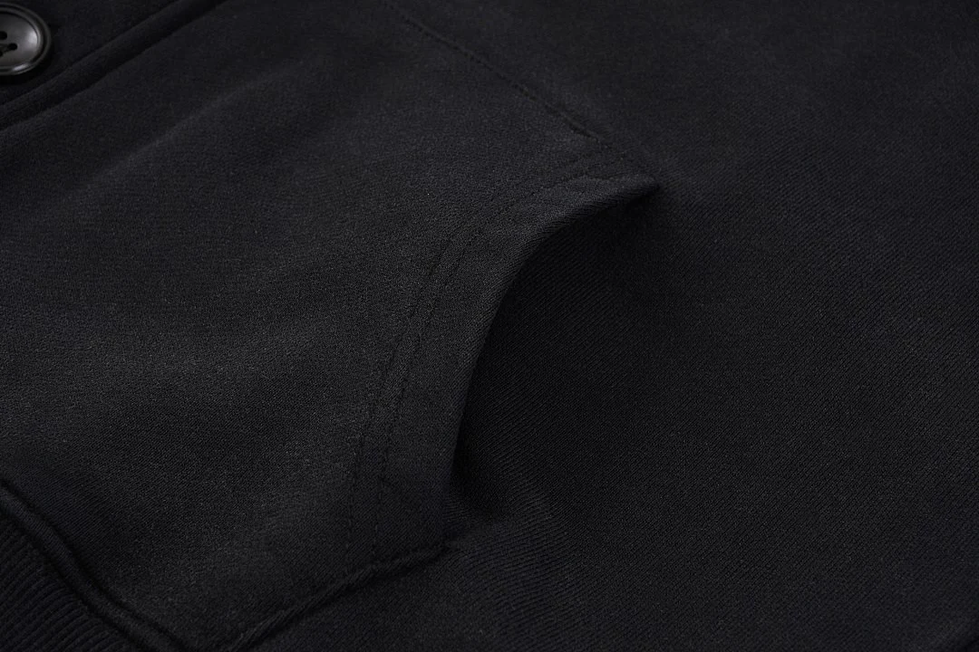 Washed V-neck button cardigan · KFMT-13 · Snow black · Base garment photograph