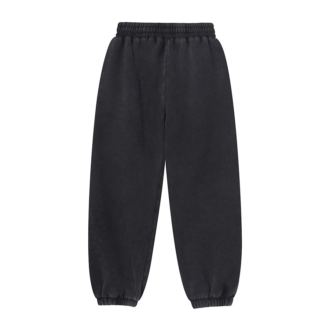 Fleece-lined drawstring joggers · KFMWK-08 · Black · Back · Base garment photograph