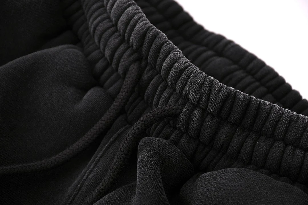 Fleece-lined drawstring joggers · KFMWK-08 · Black · Base garment photograph