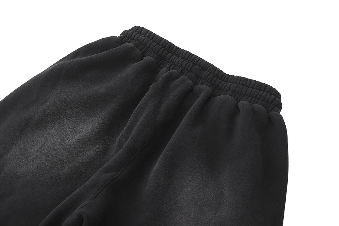 Fleece-lined washed joggers · KFMWK-09 · Black · Product display image