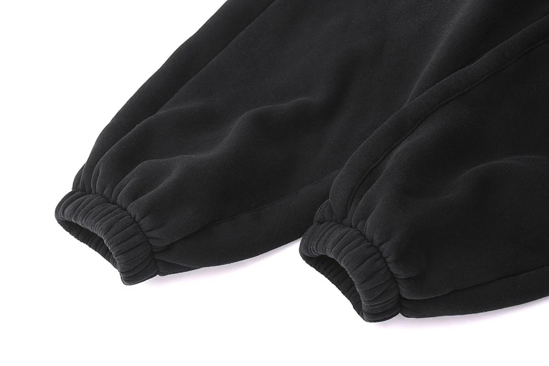 Fleece-lined washed joggers · KFMWK-09 · Black · Product display image