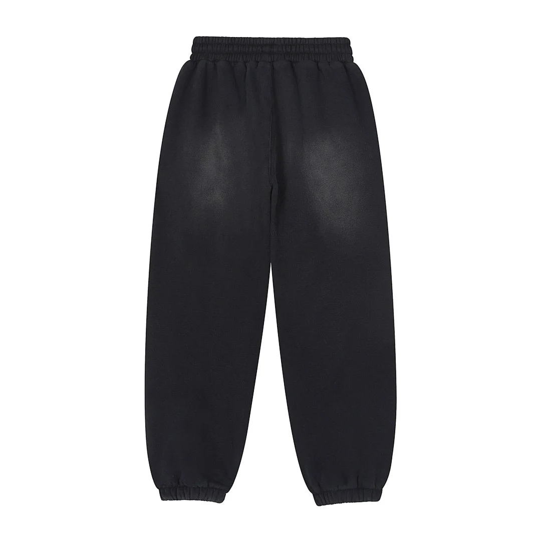 Fleece-lined washed joggers · KFMWK-09 · Black · Back · Product display image
