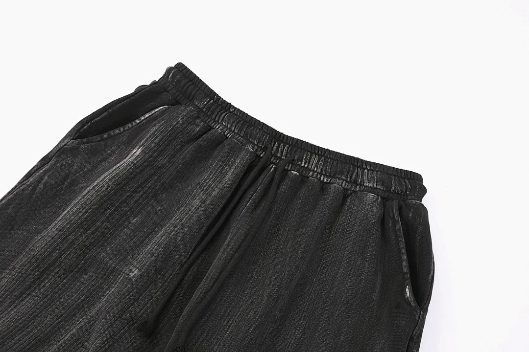 Faded relaxed drawstring shorts · L-5577 · Faded black · Base garment photograph