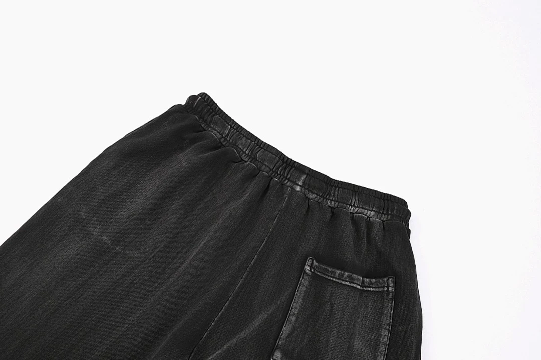 Faded relaxed drawstring shorts · L-5577 · Faded black · Base garment photograph