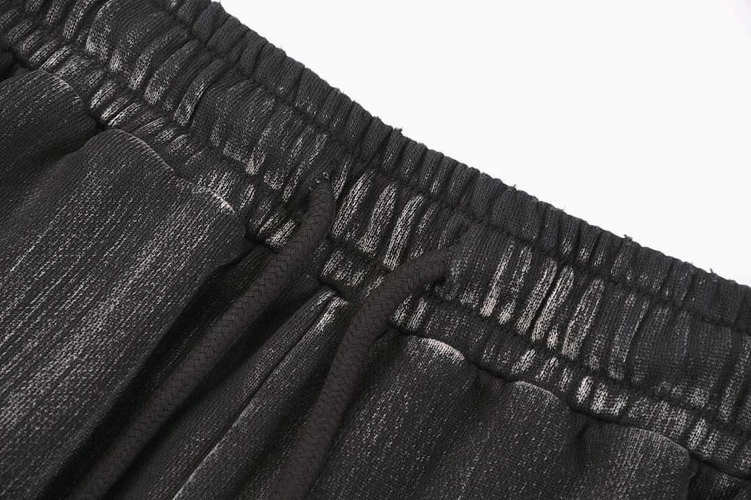 Faded relaxed drawstring shorts · L-5577 · Faded black · Base garment photograph