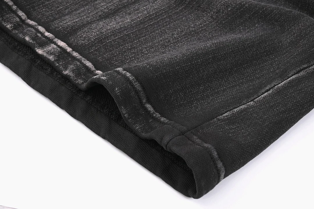 Faded relaxed drawstring shorts · L-5577 · Faded black · Base garment photograph