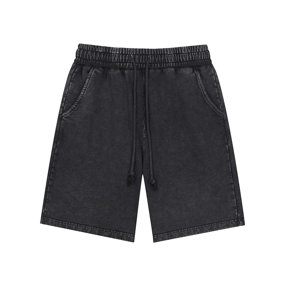 Snow-wash shorts · L-5599 · Snow black · Front · Base garment photograph