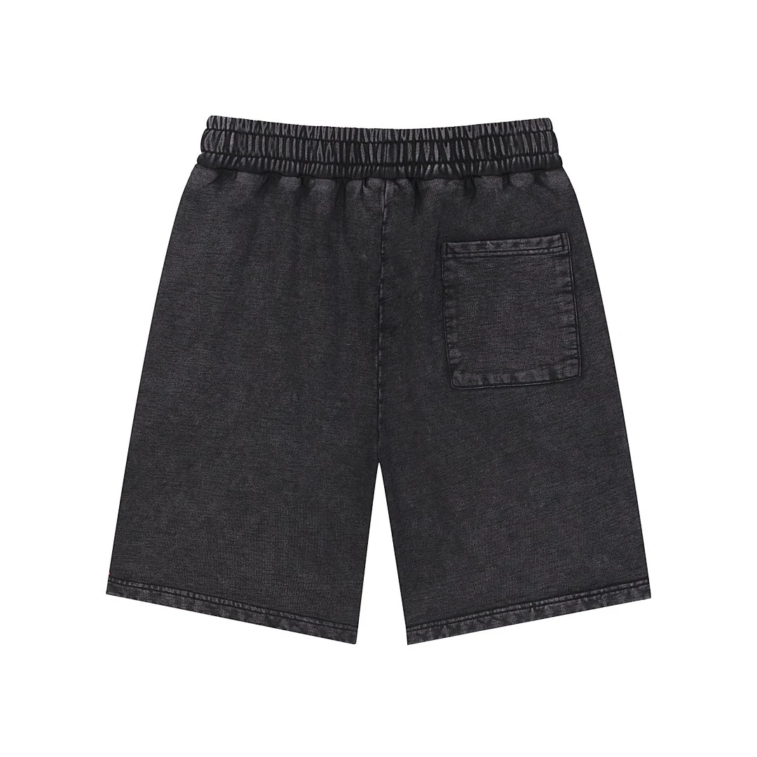 Snow-wash shorts · L-5599 · Snow black · Back · Base garment photograph