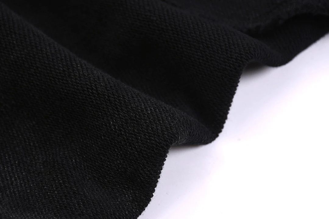Washed raw-hem drawstring shorts · MDK-205 · Snow black · Base garment photograph