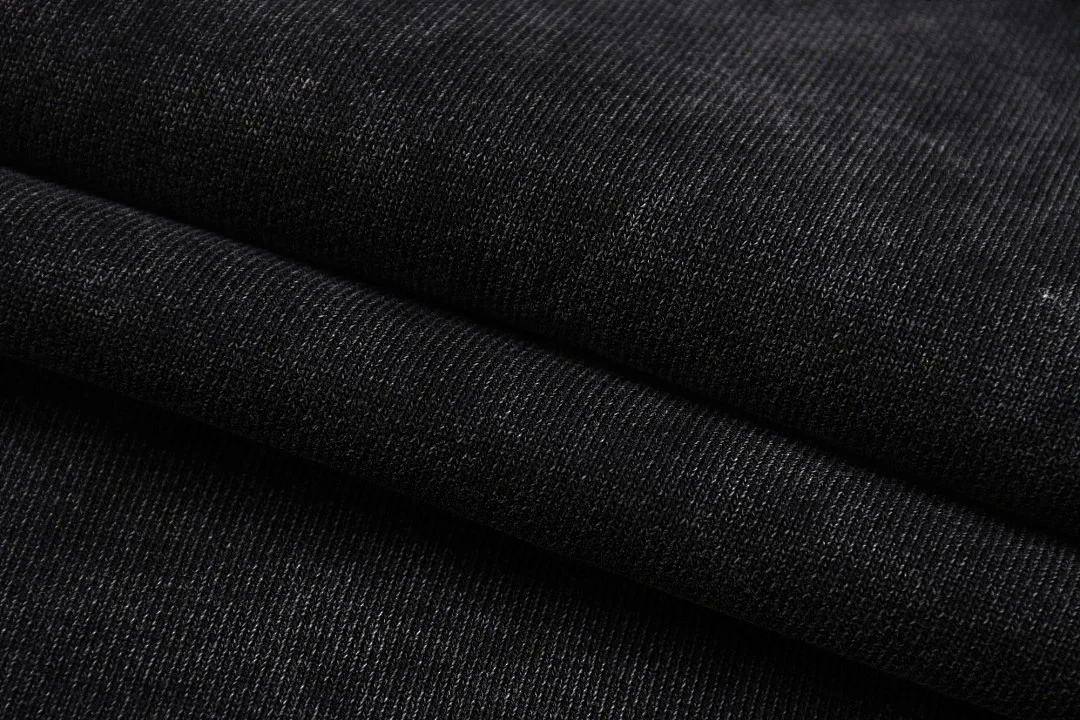 Washed raw-hem drawstring shorts · MDK-205 · Snow black · Base garment photograph