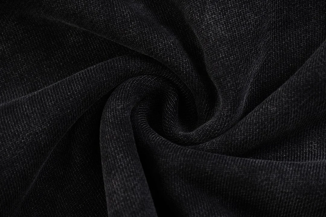 Washed raw-hem drawstring shorts · MDK-205 · Snow black · Base garment photograph