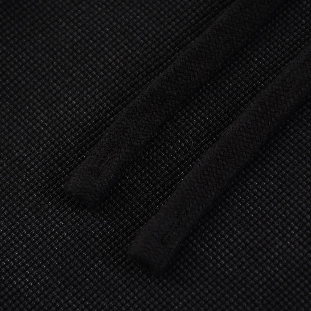 Washed waffle drawstring shorts · MDK-208 · Black · Base garment photograph