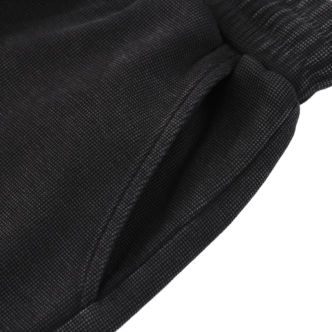 Washed waffle drawstring shorts · MDK-208 · Black · Base garment photograph