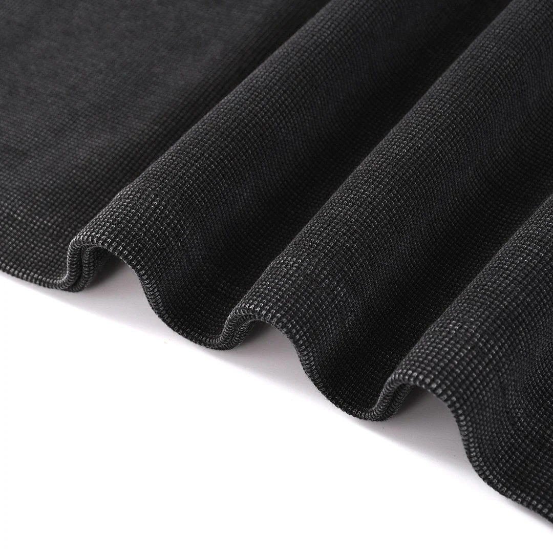 Washed waffle-texture tee · MDK-209 · Black · Base garment photograph