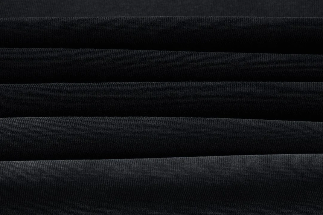 Gradient-wash relaxed crew-neck tee · MT-202 · Black · Base garment photograph