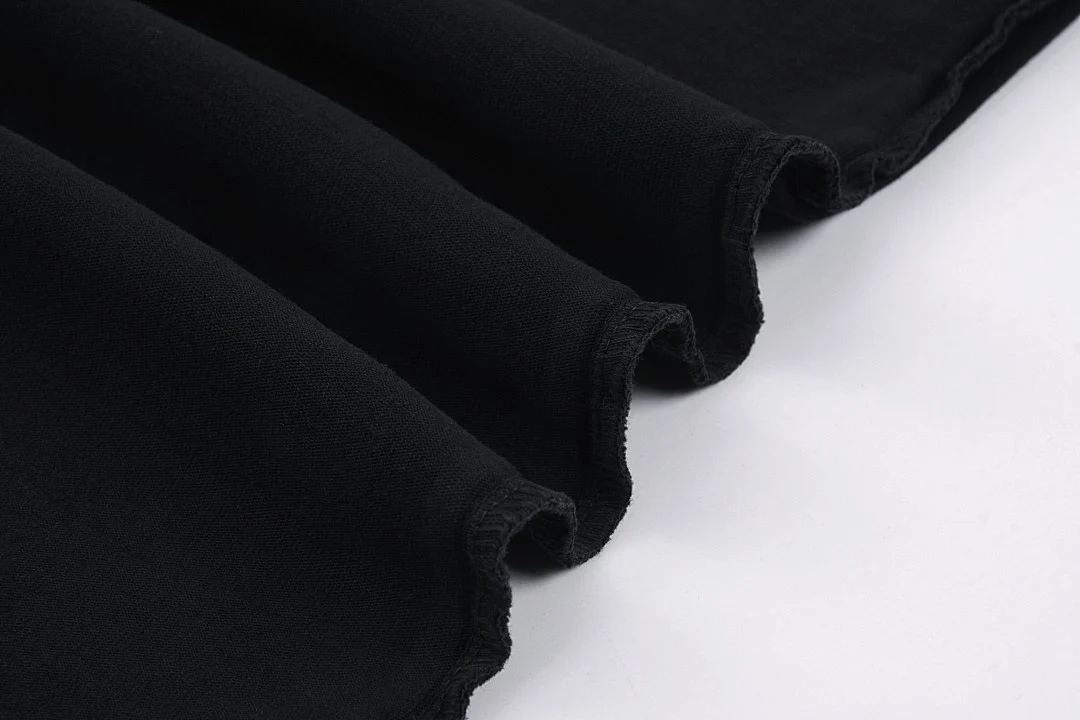 Gradient-wash relaxed crew-neck tee · MT-202 · Black · Base garment photograph
