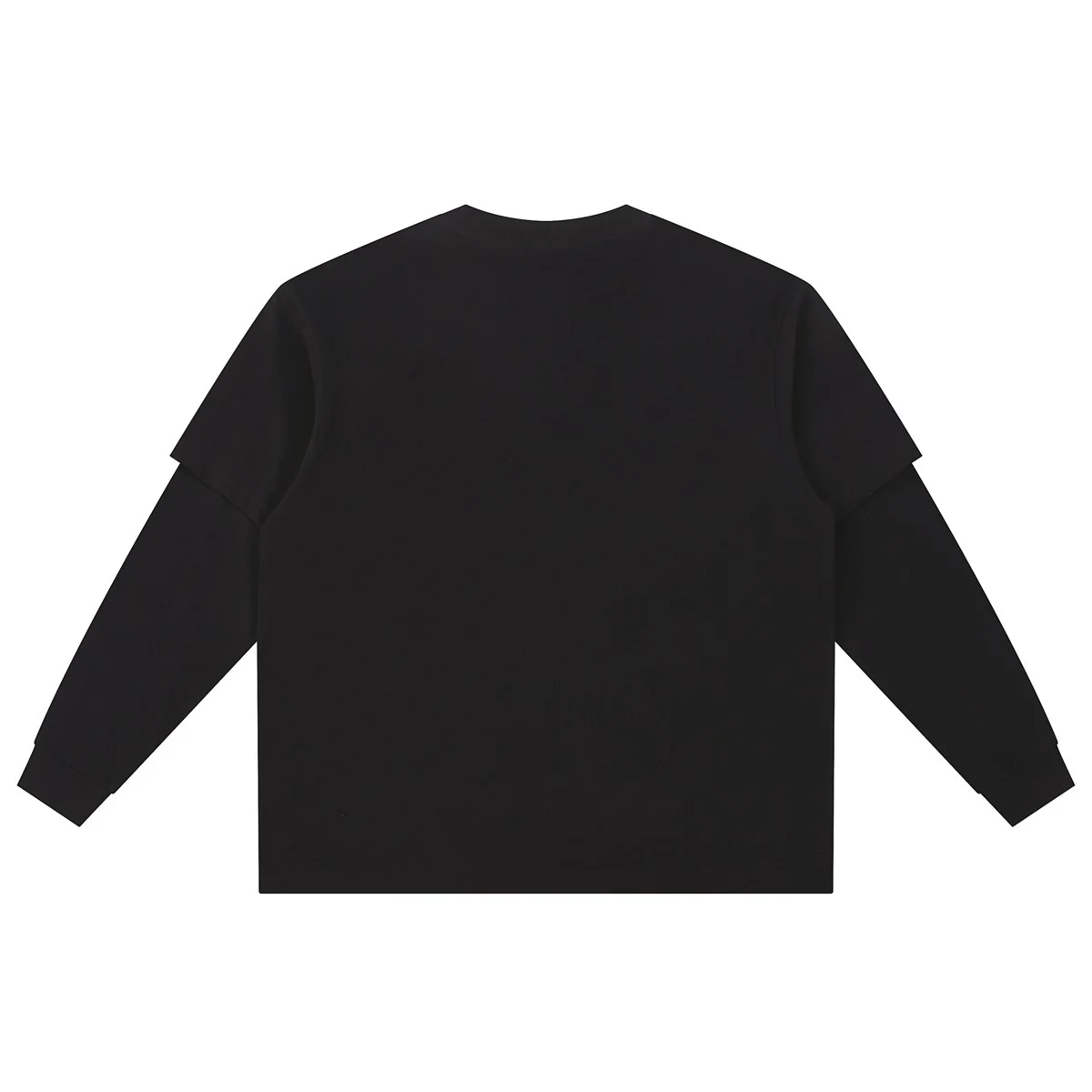 Layered long sleeve · MT-212 · Black · Back · Base garment photograph
