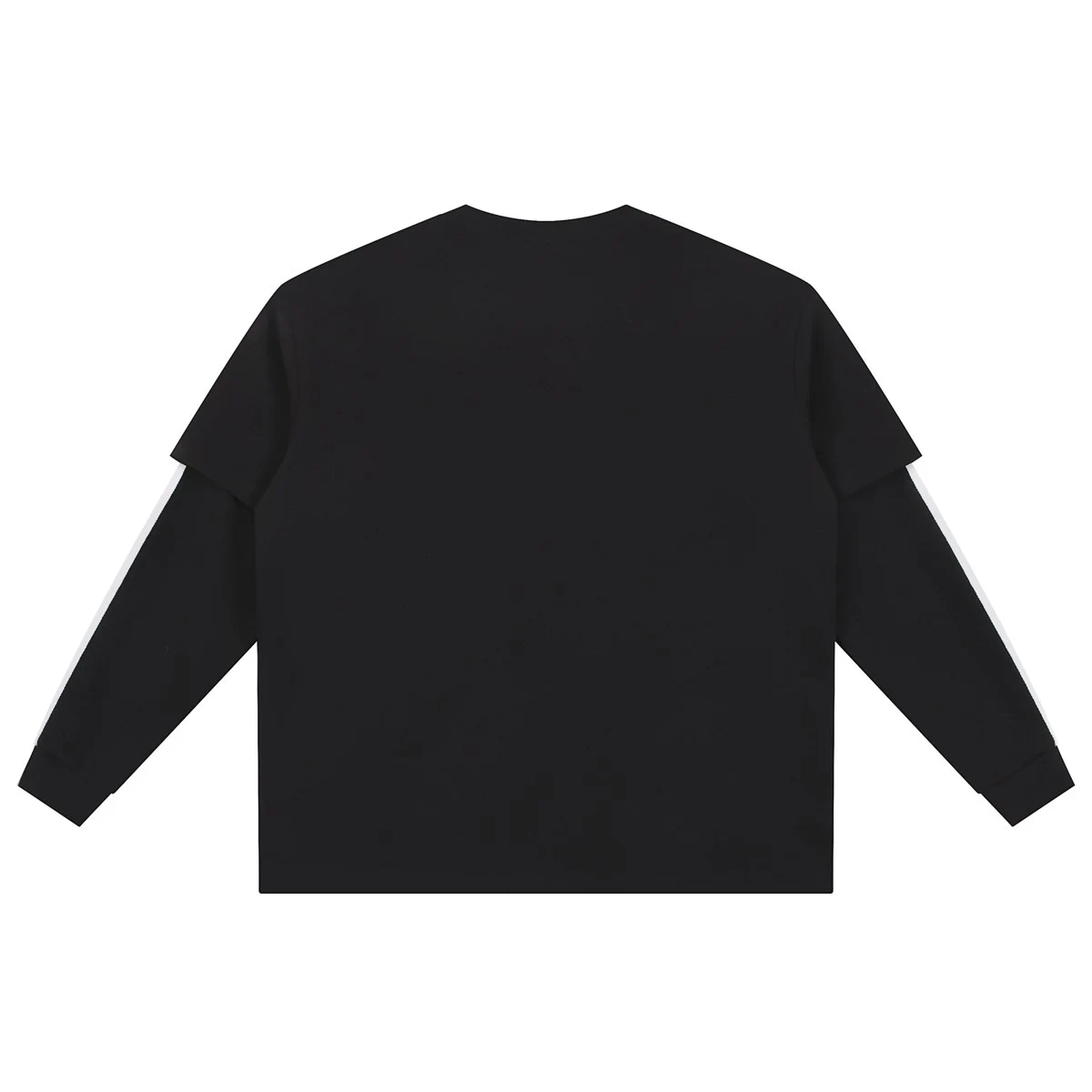 Layered sleeve tee · MT-215 · Black · Back · Base garment photograph