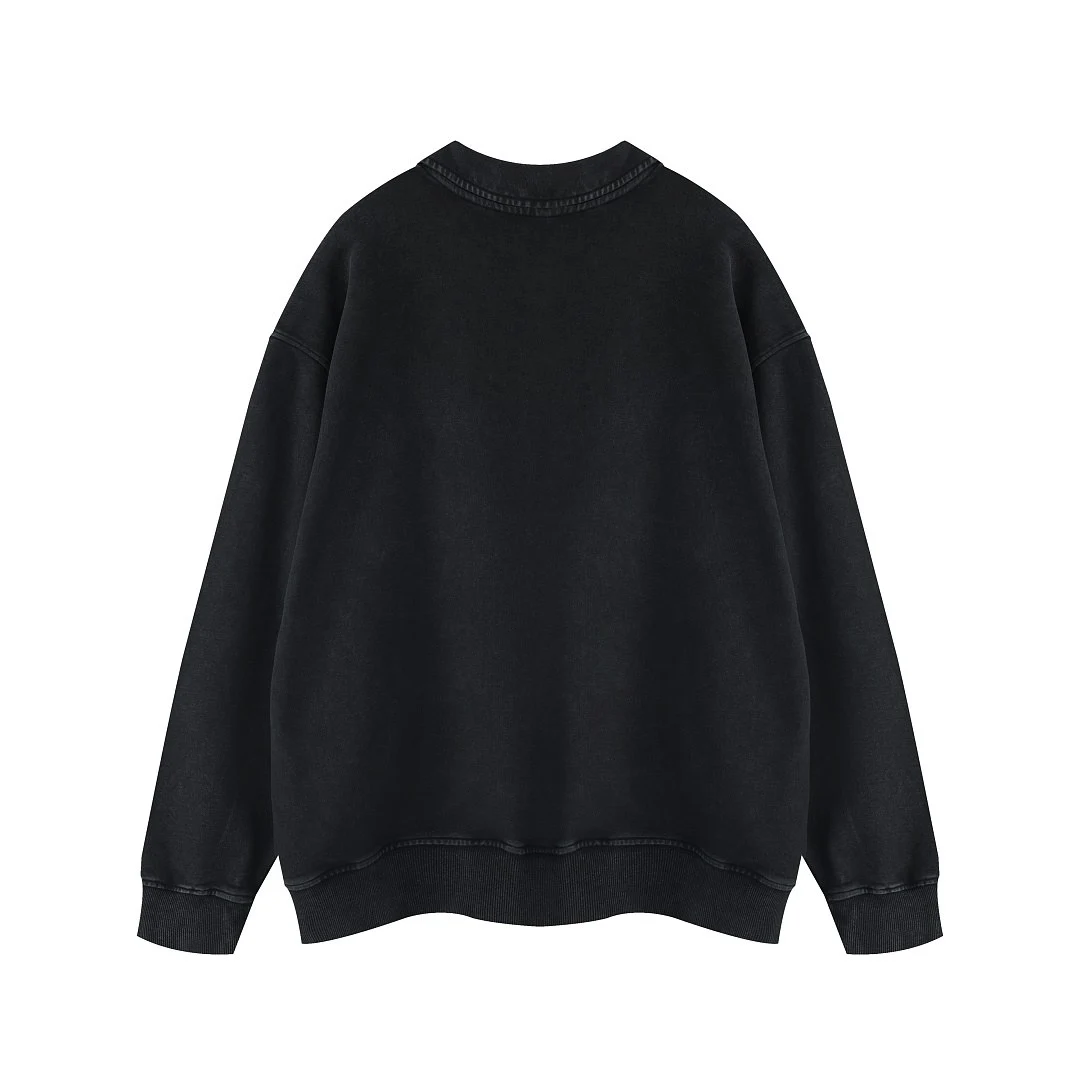 Relaxed polo sweatshirt · MT-2634 · Black · Base garment photograph