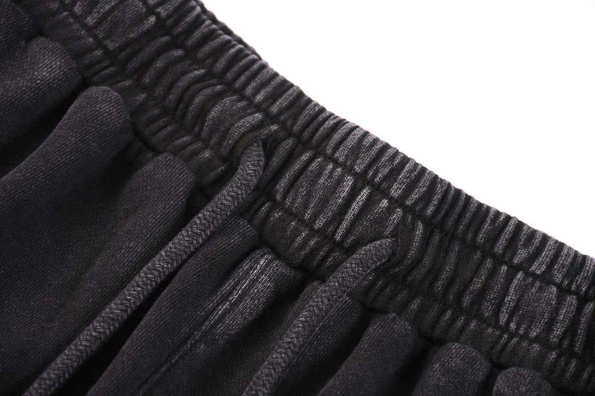 Washed wide-leg trousers · WKL-09 · Black · Base garment photograph