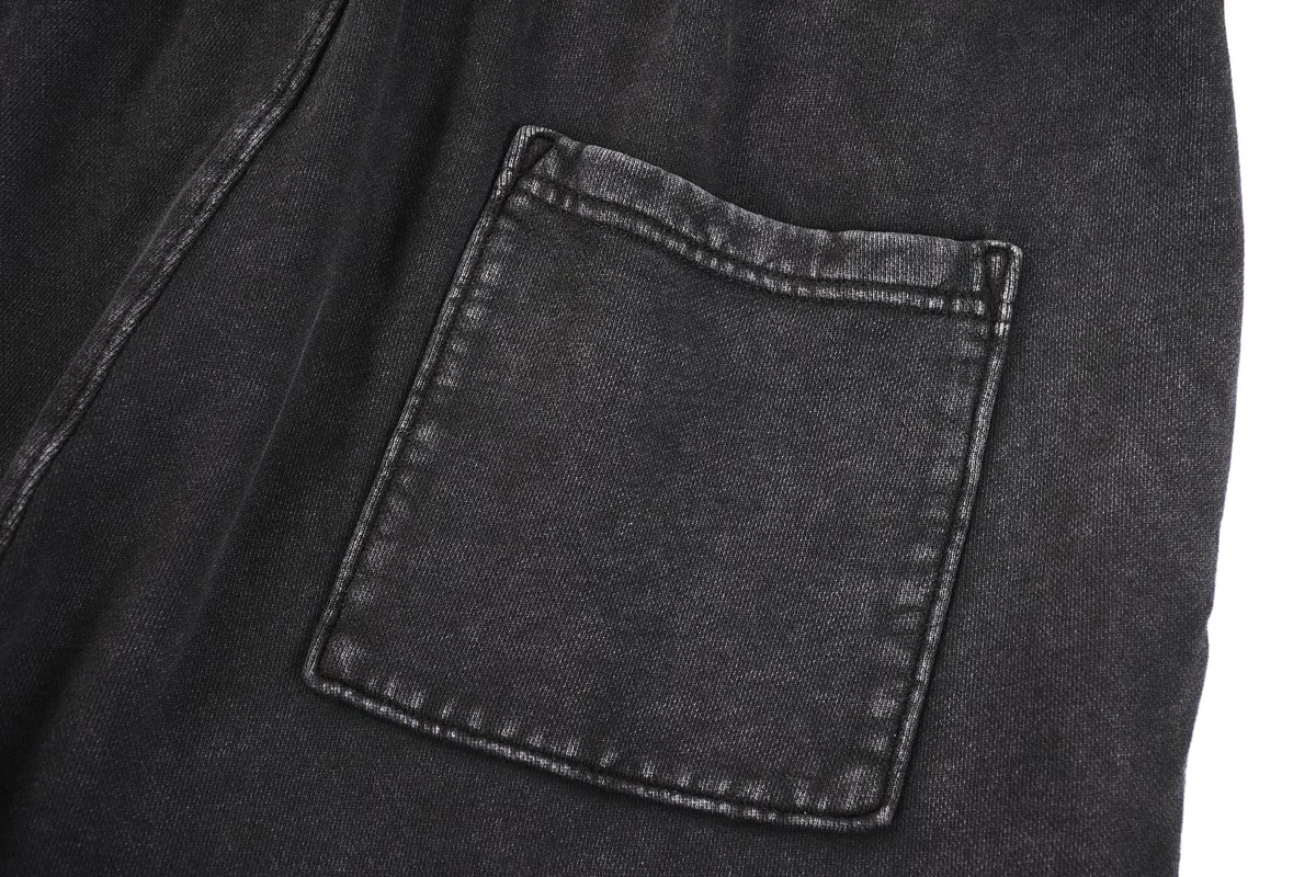 Washed wide-leg trousers · WKL-09 · Black · Base garment photograph