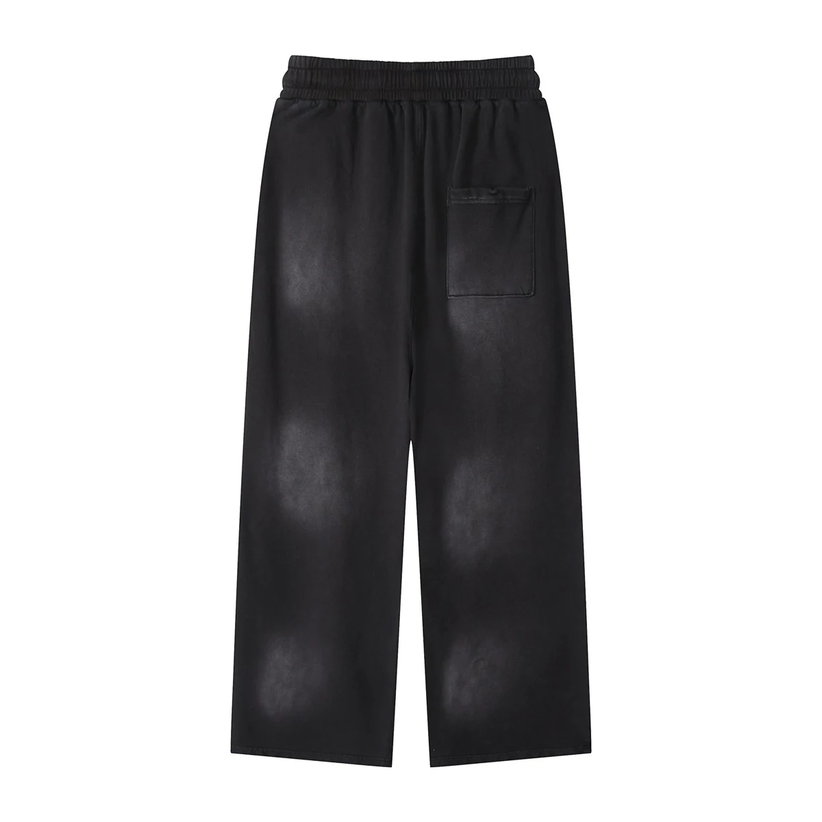 Faded wide-leg trousers · WKL-10 · Black · Back · Base garment photograph