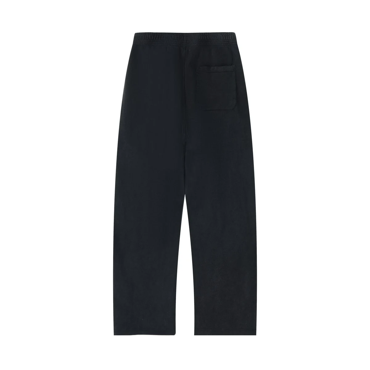 Snow-wash wide-leg trousers · WKL-12 · Black · Back · Base garment photograph