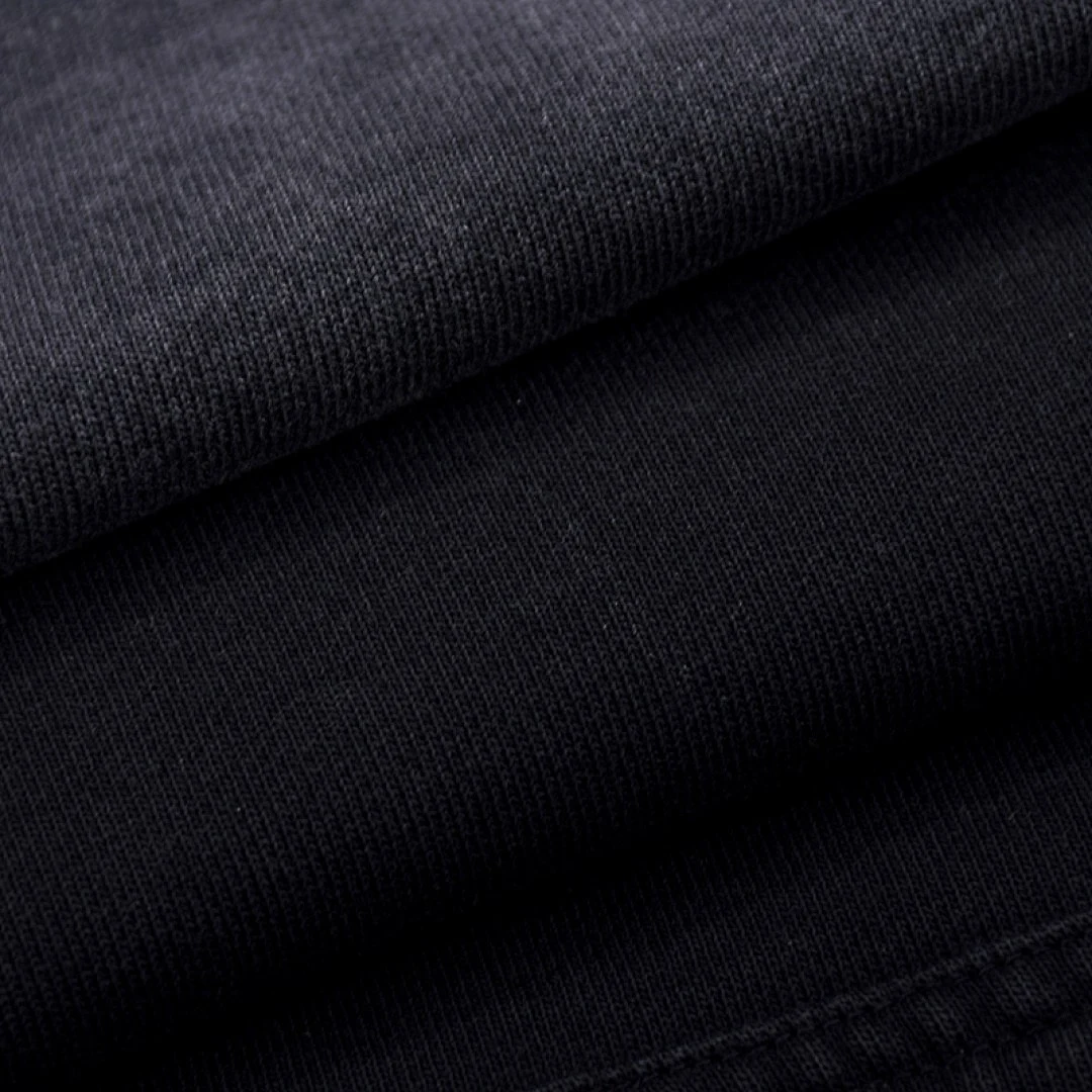 Distressed washed pullover hoodie · WY-08 · Black · Base garment photograph