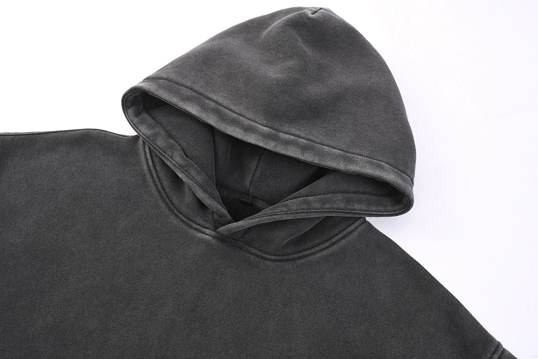 Fleece pullover hoodie · WY-18 · Black · Base garment photograph