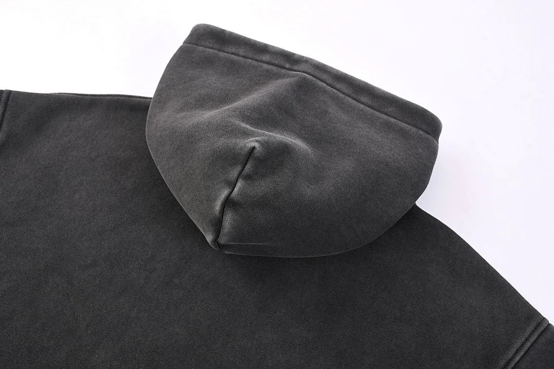Fleece pullover hoodie · WY-18 · Black · Base garment photograph