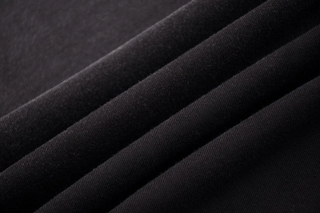 Washed relaxed long-sleeve tee · WYL-02 · Black · Base garment photograph