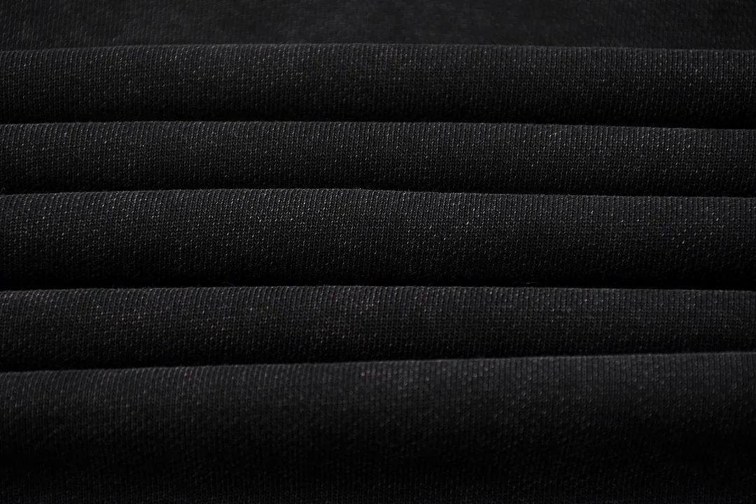 Snow-wash pullover hoodie · WYM-05A · Black · Base garment photograph
