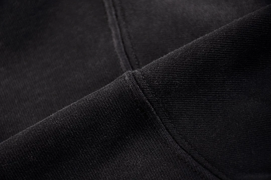Gradient-wash pullover hoodie · WYM-06 · Black · Base garment photograph