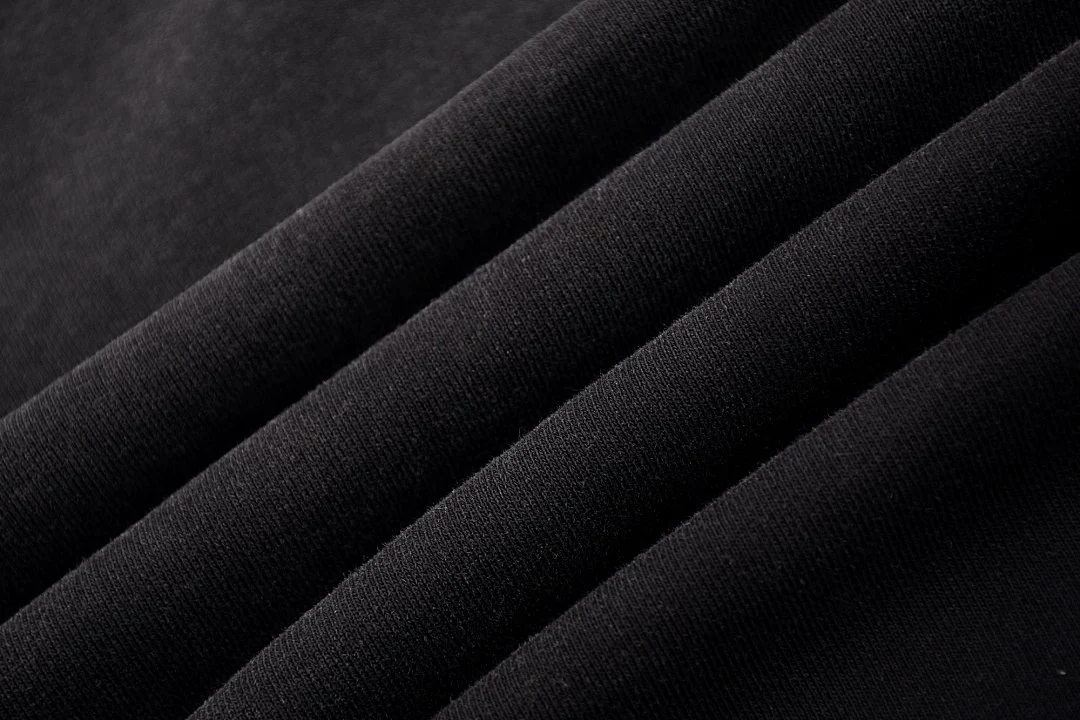 Gradient-wash pullover hoodie · WYM-06 · Black · Base garment photograph