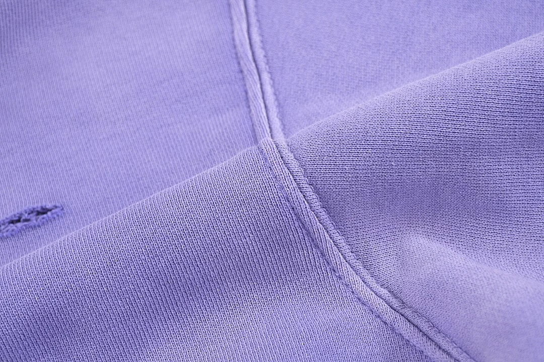Distressed washed pullover hoodie · WYM-09 · Distressed purple · Base garment photograph
