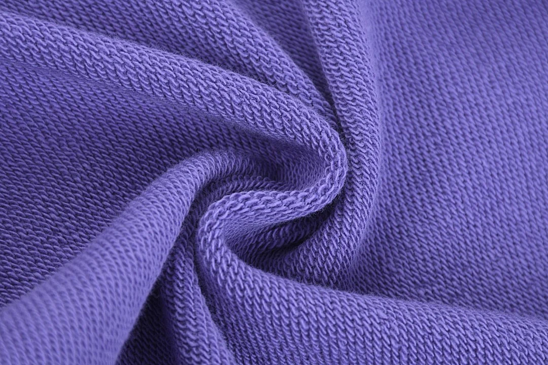 Distressed washed pullover hoodie · WYM-09 · Distressed purple · Base garment photograph