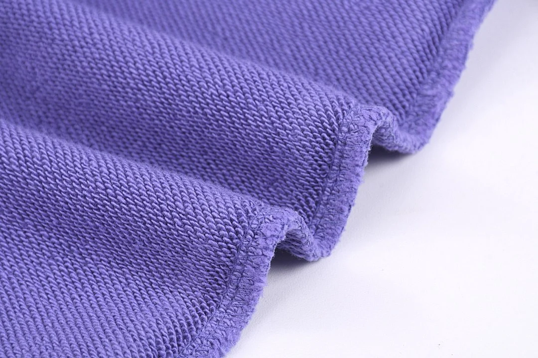 Distressed washed pullover hoodie · WYM-09 · Distressed purple · Base garment photograph