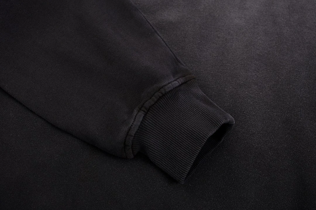 Gradient-wash relaxed sweatshirt · WYYL-04 · Black · Base garment photograph